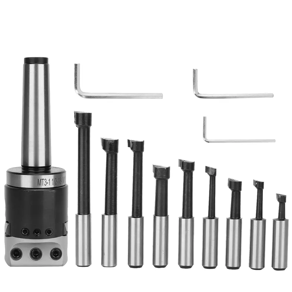 High Hardness Carbon Steel F1 Boring Head 1-1/2-18UNF Tail Thread M12 MT3 Shank Tail Thread