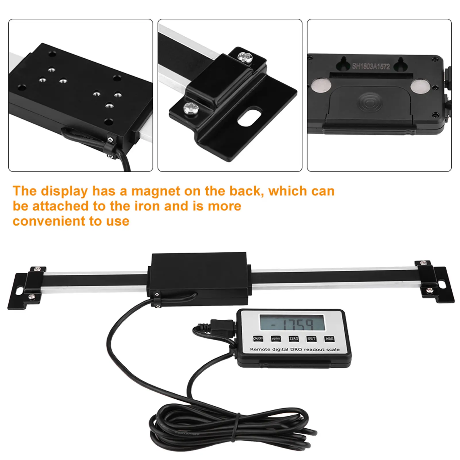 0‑600mm Readout Scale Accurate Digital Linear Scale LCD Readout Kit for Milling Machines Lathes