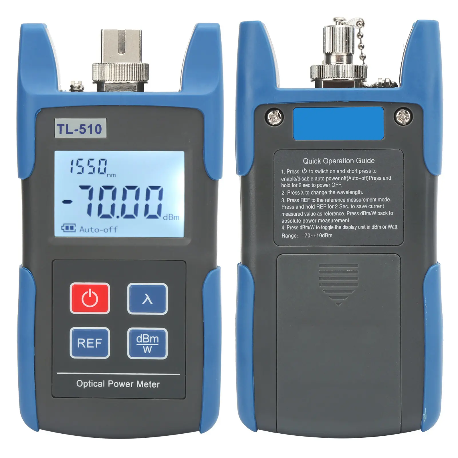 TL510 Optical Tester Power Meter High Accuracy Optical Power Detector Measuring Instrument ‑70~+10dBm