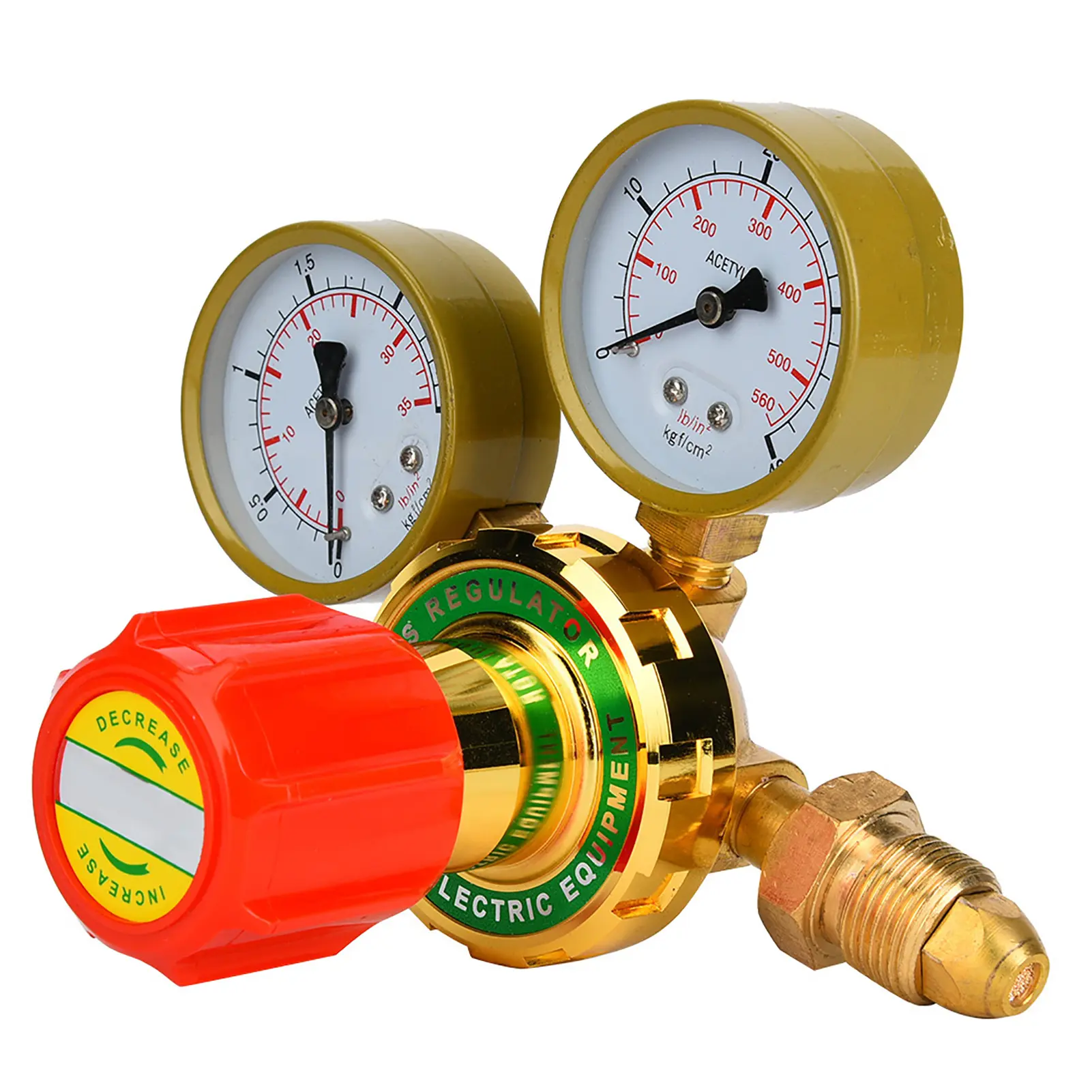 Gas Regulator WX YQE‑03/60 Acetylene Gauge Meter Gas Acetylene Pressure Reducer for Gas Torch Welding Cutting Kit G5/8 CGA580