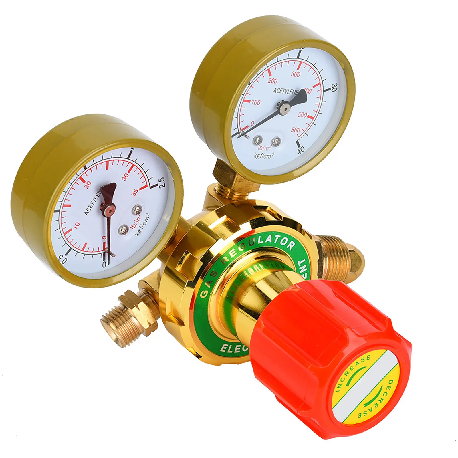 Gas Regulator WX YQE‑03/60 Acetylene Gauge Meter Gas Acetylene Pressure Reducer for Gas Torch Welding Cutting Kit G5/8 CGA580