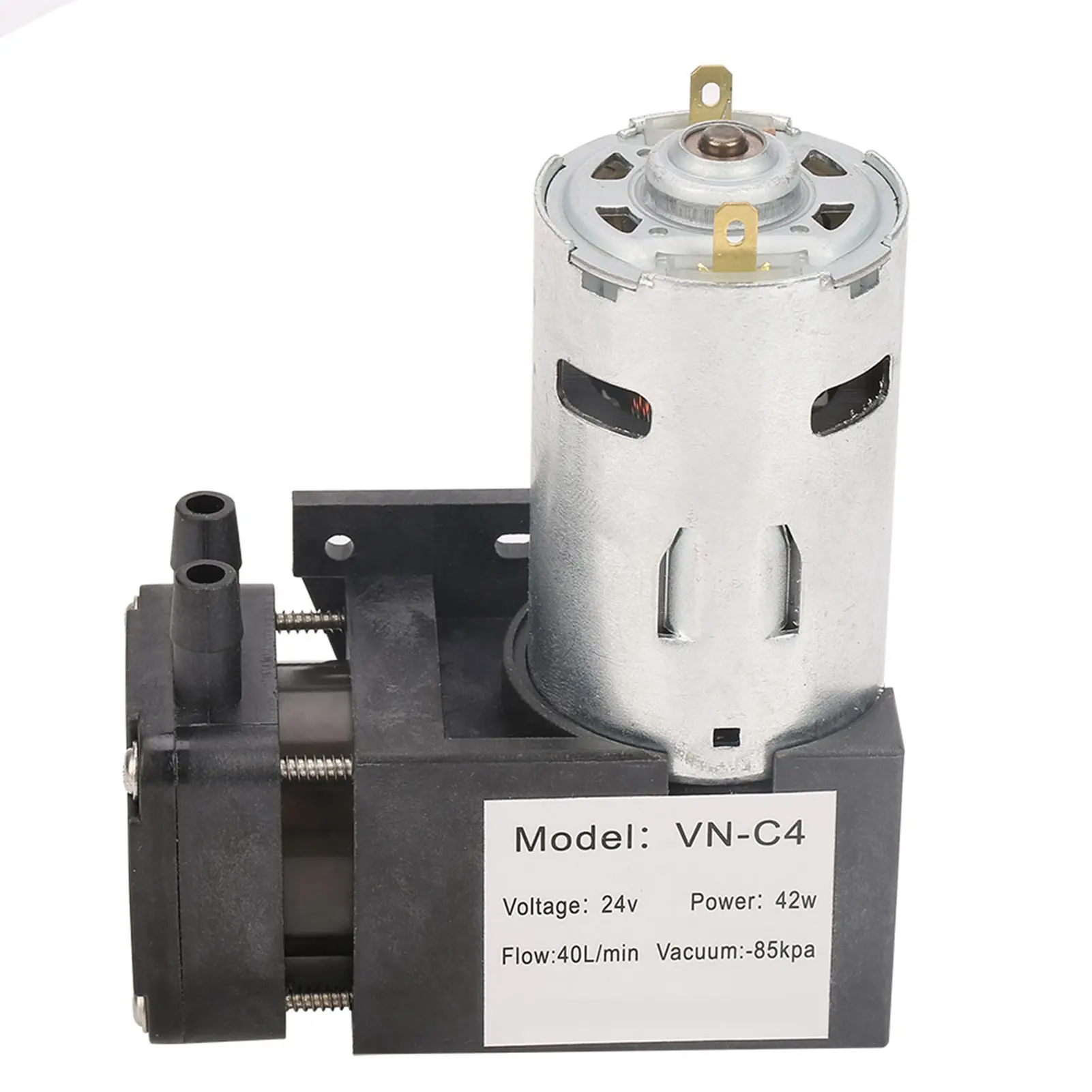 DC24V Mini Small Oilless Vacuum Pump ‑85KPa Flow 40L/min for Gas Air