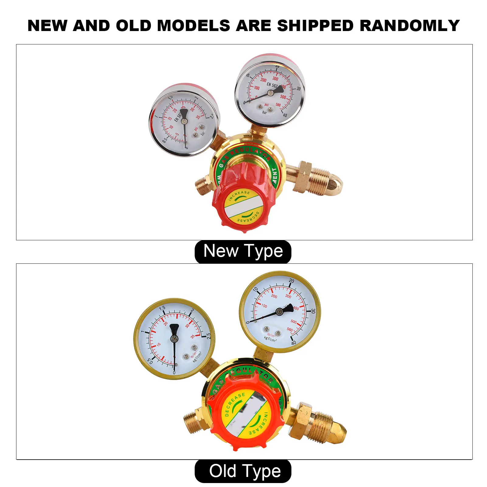 Gas Regulator WX YQE‑03/60 Acetylene Gauge Meter Gas Acetylene Pressure Reducer for Gas Torch Welding Cutting Kit G5/8 CGA580