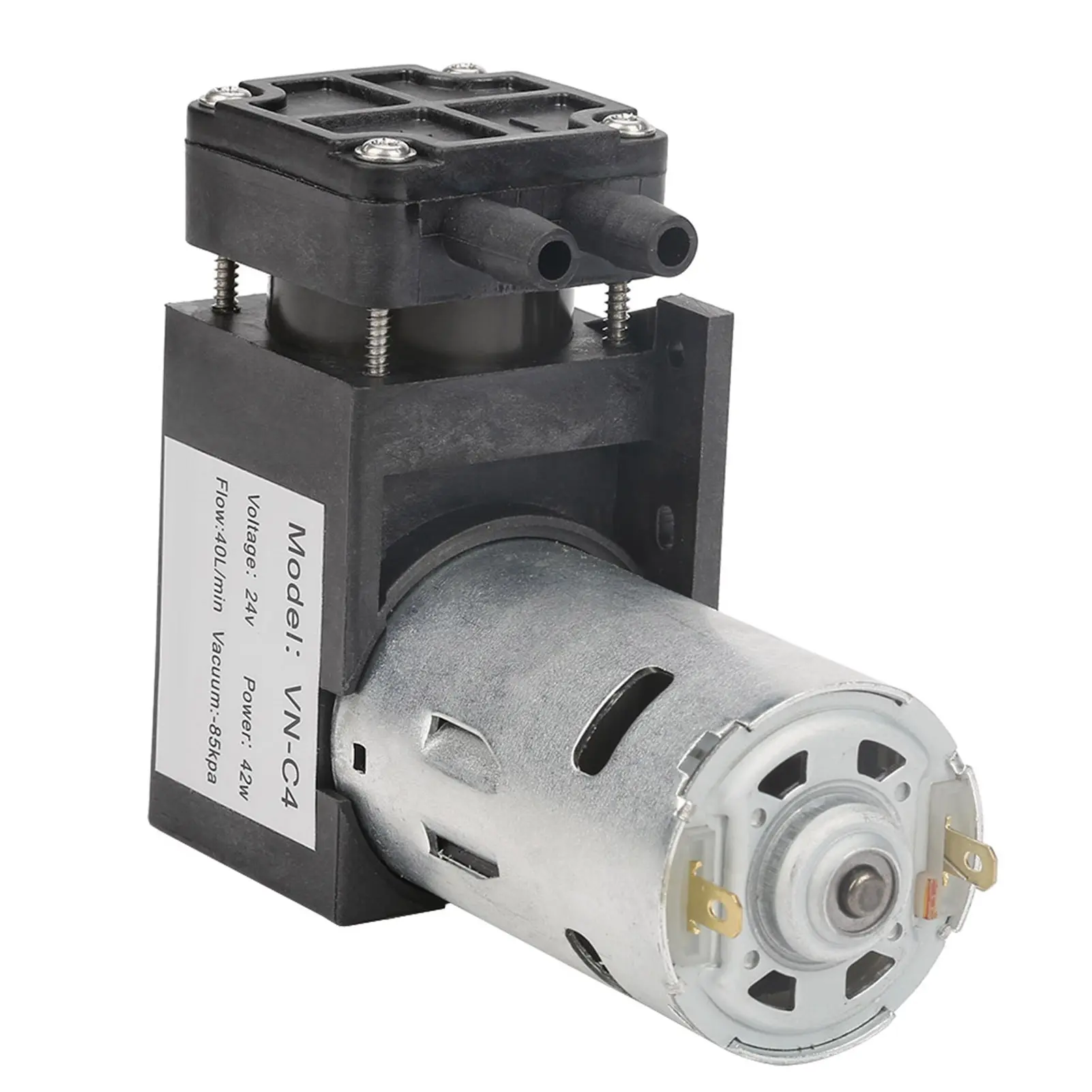 DC24V Mini Small Oilless Vacuum Pump ‑85KPa Flow 40L/min for Gas Air