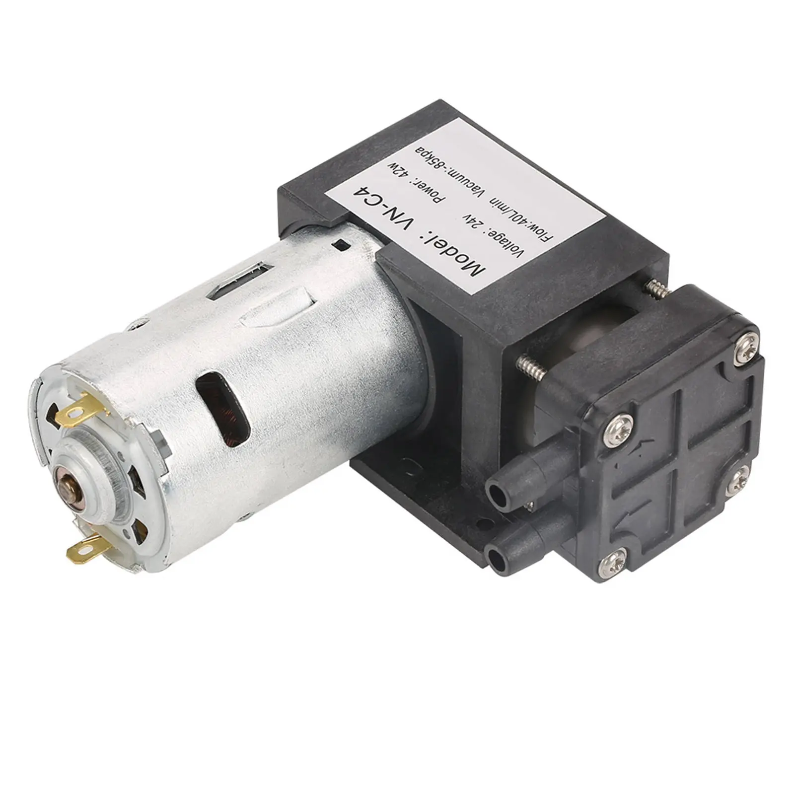 DC24V Mini Small Oilless Vacuum Pump ‑85KPa Flow 40L/min for Gas Air