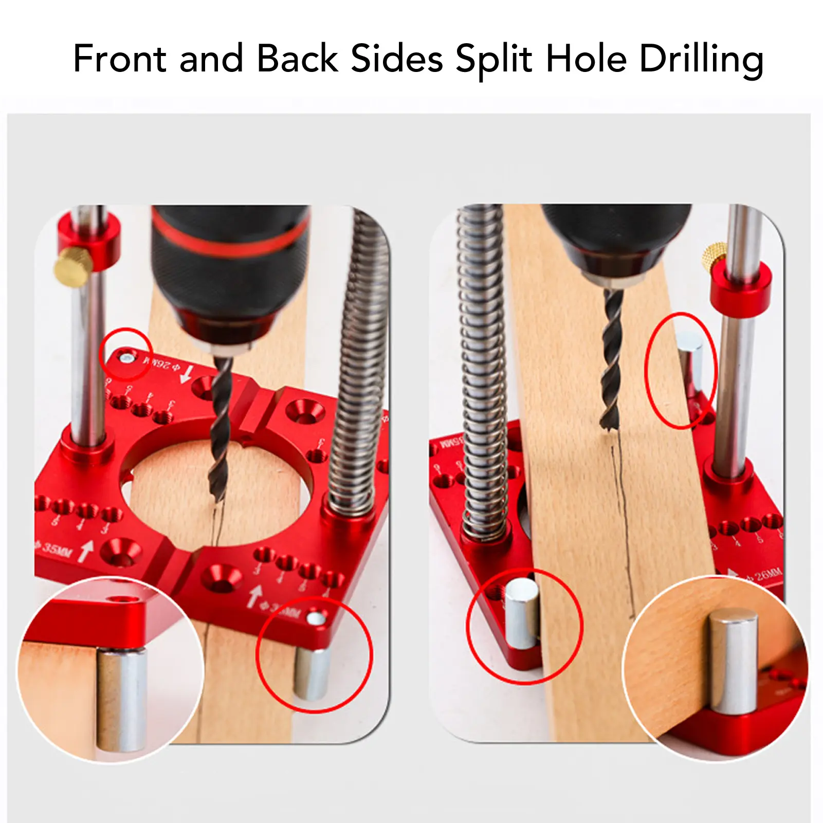 Hand Electric Drill Holder Handheld Bench Drill Fixing Bracket 35mm Hinge Hole Locator for Woodworking