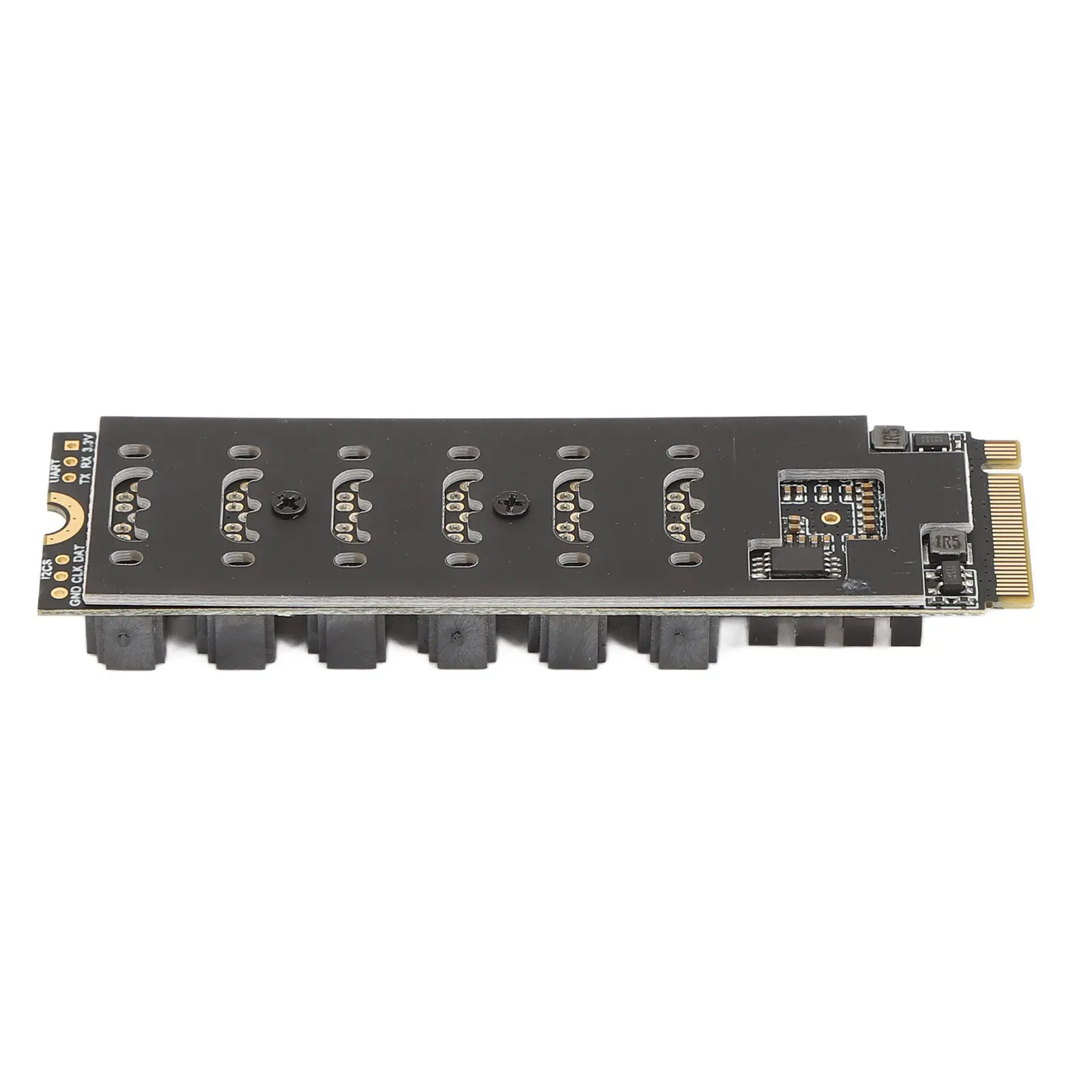 M.2 to SATA3.0 Adapter Card 6Gbps High Speed ASM1166 M.2 PCIE to SATA Expansion Card with Smart Indicator