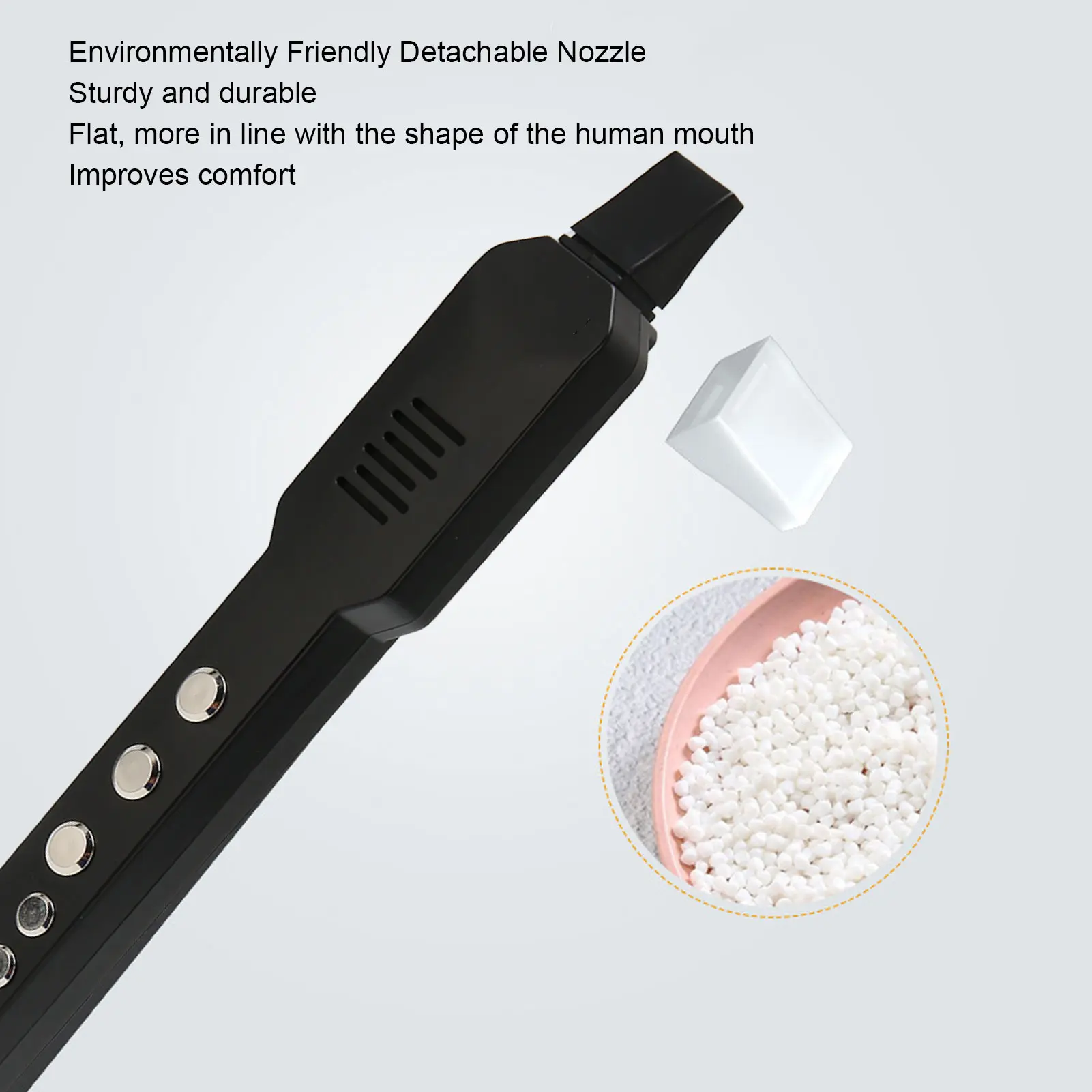 Electric Wind Instrument Mini Digital Wind Instrument 3 Blowing Sensitivity HiFi Speaker 10 Tones Rechargeable for Android