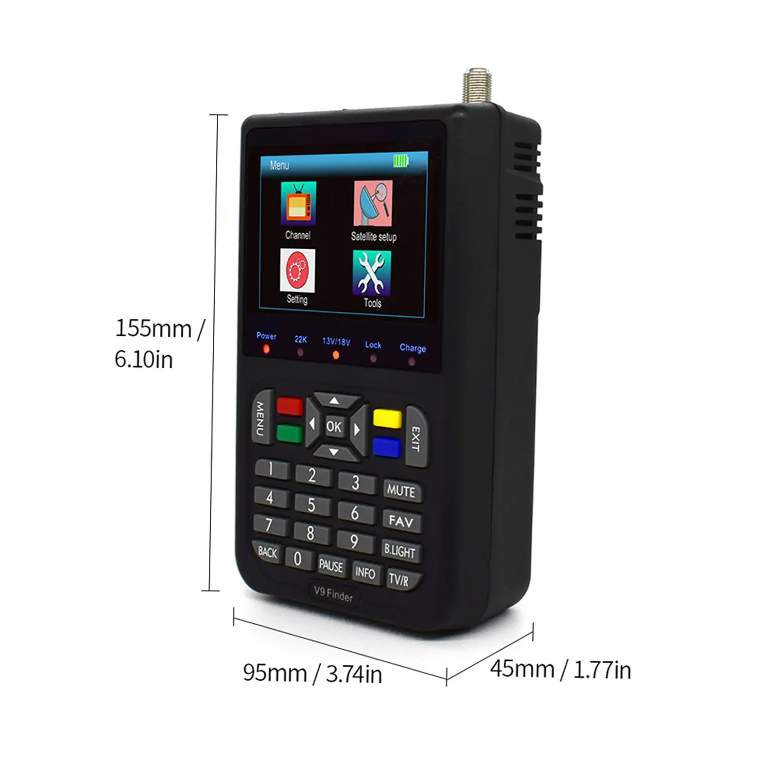 V9 Finder Digital Satellite Finder LCD Satellite Finder Digital Satellite Signal Finder Meter Satellite Meter Satellite Finder 3