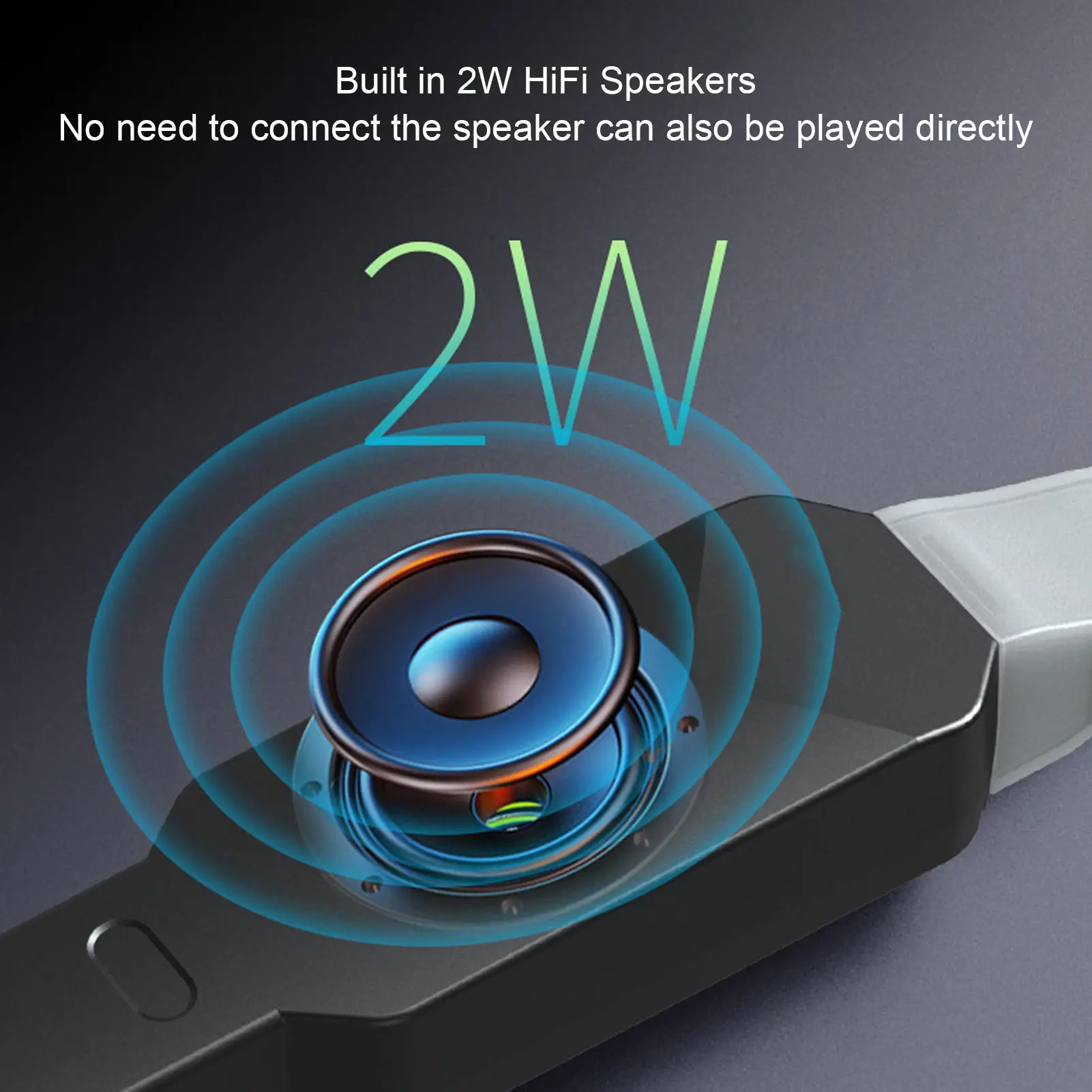 Electric Wind Instrument Mini Digital Wind Instrument 3 Blowing Sensitivity HiFi Speaker 10 Tones Rechargeable for Android
