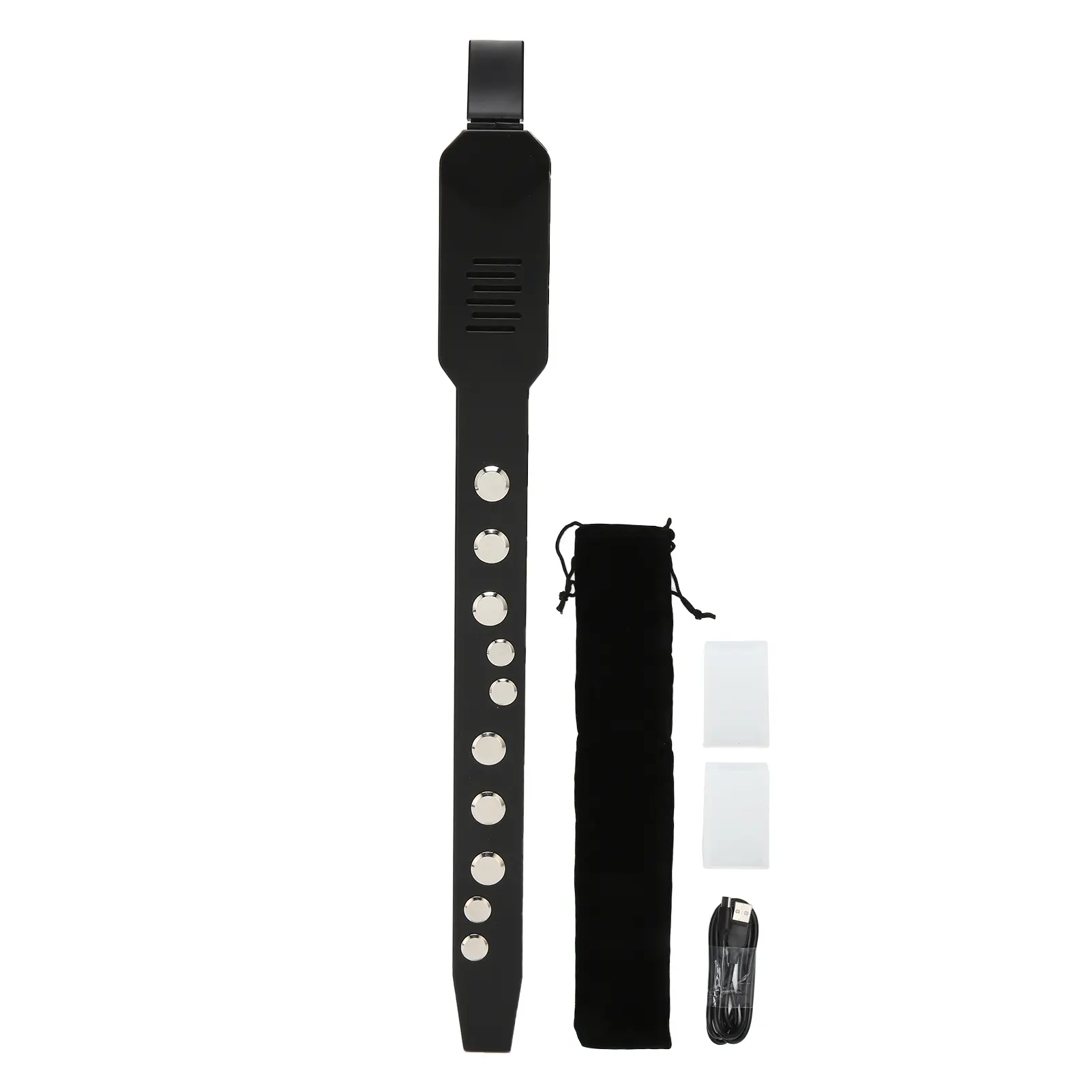 Electric Wind Instrument Mini Digital Wind Instrument 3 Blowing Sensitivity HiFi Speaker 10 Tones Rechargeable for Android