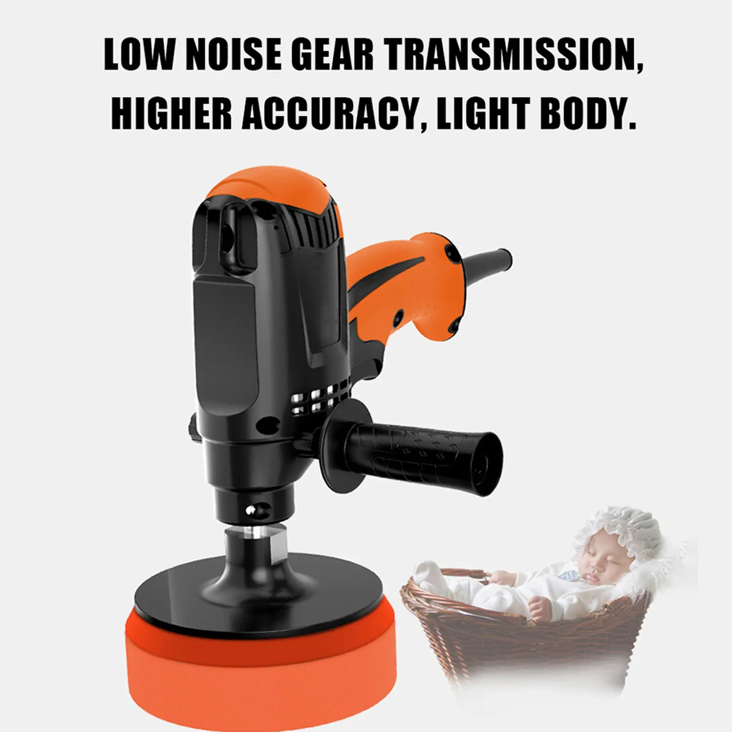 980W Multifunctional Six Gears Adjustable Speed Car Electric Polisher Waxing Machine Automobile Furniture Polishing Tool