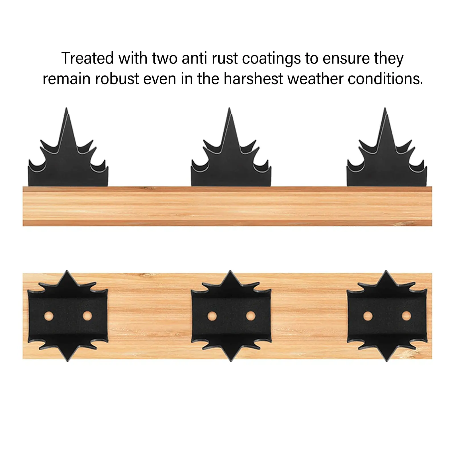 12pcs Security Fence Spikes Iron Anti Intrusion Two Layers of Anti Rust Coating Anti Thief Fence Spikes for Home