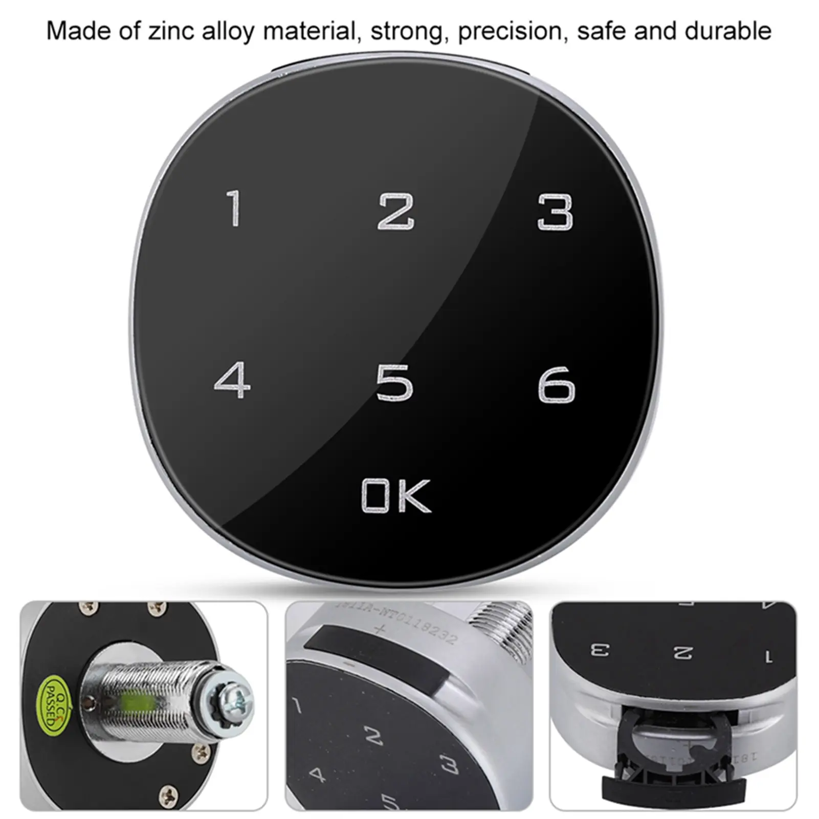 Password Lock Touch Screen Digital Electronic Password Coded Lock for Cabinet Mailbox File Sauna Drawer
