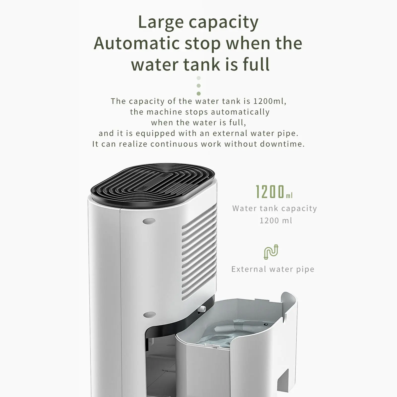 Dehumidifiers for Home 1.2L Quiet Dehumidifier with Drain Hose Portable Small Dehumidifiers for Bedroom Basement Living Room Hot