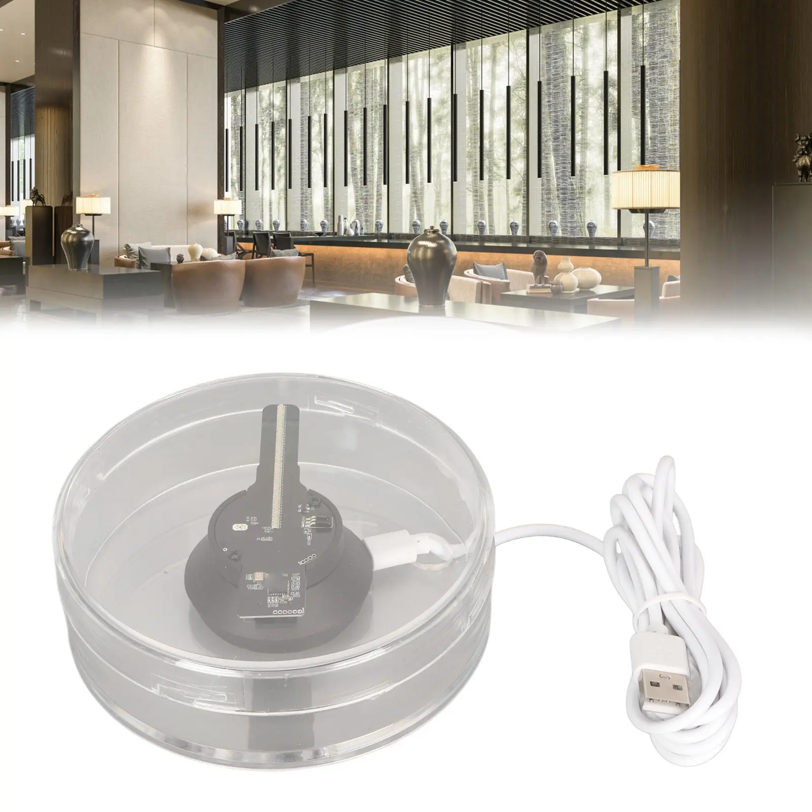 3D Hologram Projector Fan Low Noise Holographic Advertising Machine Clear Cover Support WiFi APP with Memory Card for Store