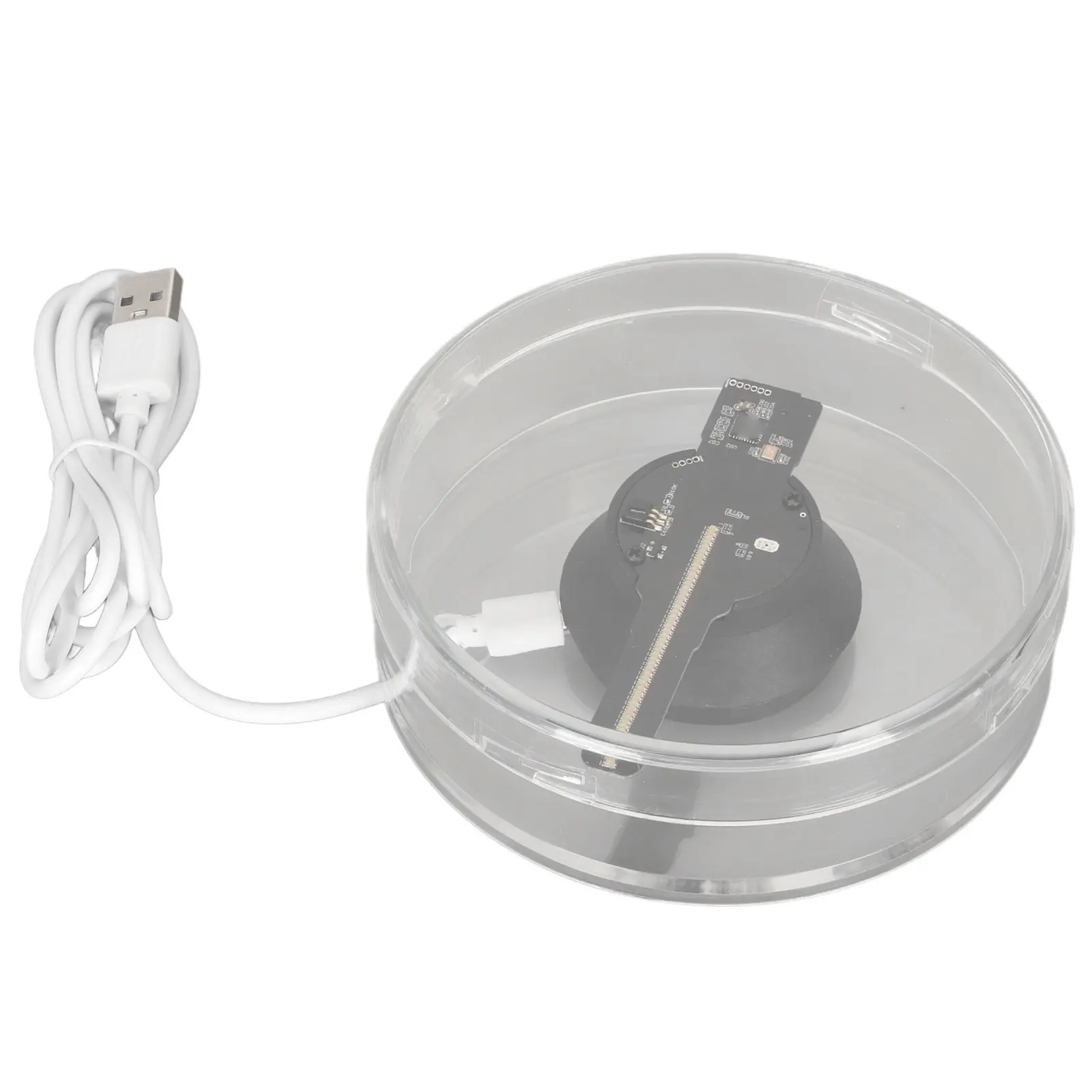 3D Hologram Projector Fan Low Noise Holographic Advertising Machine Clear Cover Support WiFi APP with Memory Card for Store