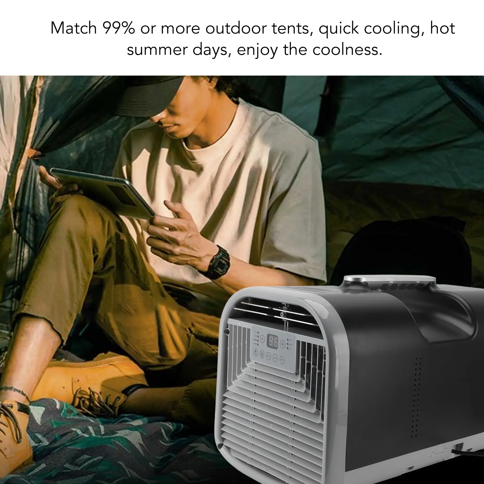 Air Conditioners 5000BTU Fast Cooling 500W Window Air Conditioner for Camping Tent RV Heating Cooling Frequency Conversion