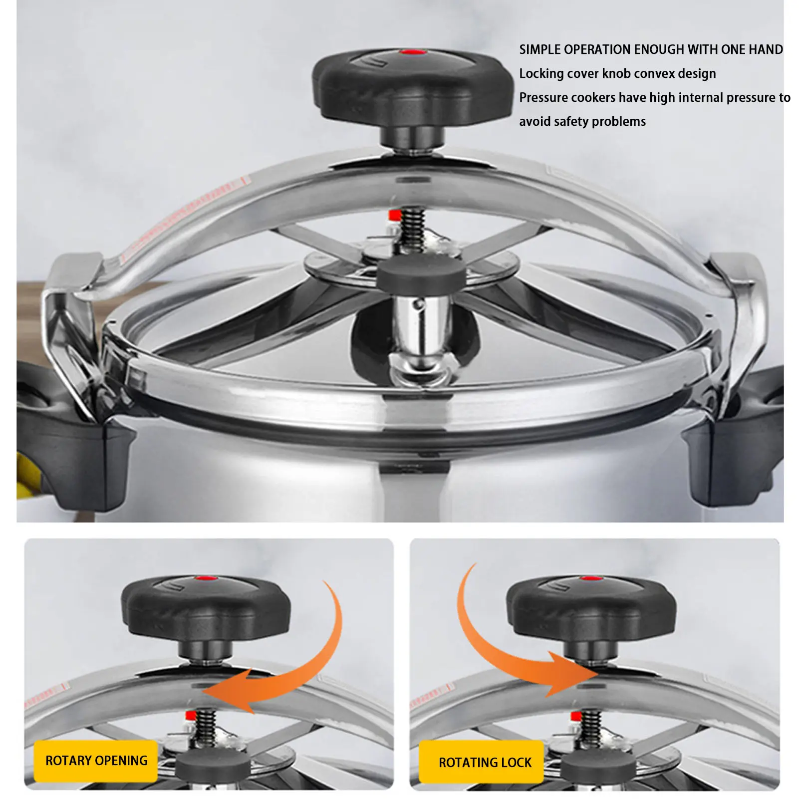 Pressure Cooker Explosion Proof Large Capacity Pressure Cooker for Gas Stove