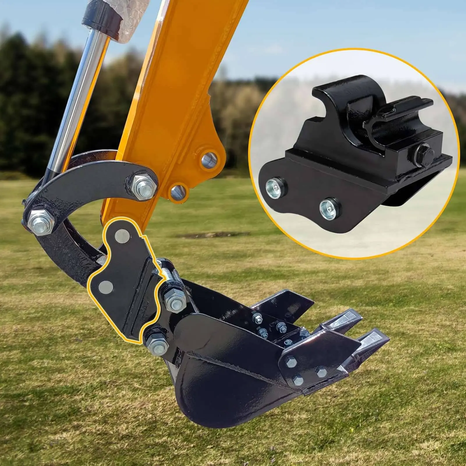 Excavator Quick Coupler Labor Saving High Strength Excavator  Hitch Alloy Steel Practical for Mini Excavators