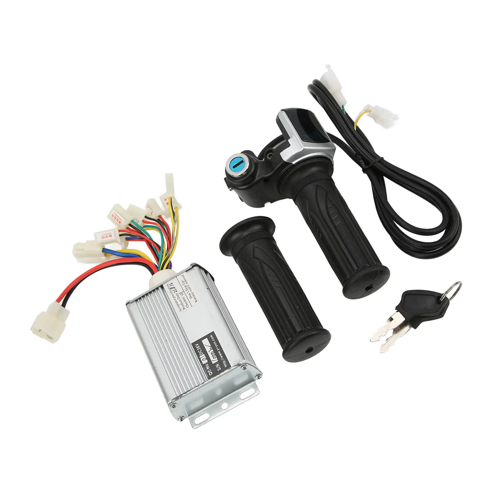 36V 1000W Bike Motor Brushed Speed Controller with Locking Battery Display Throttle Twist Grip for Mini Bike