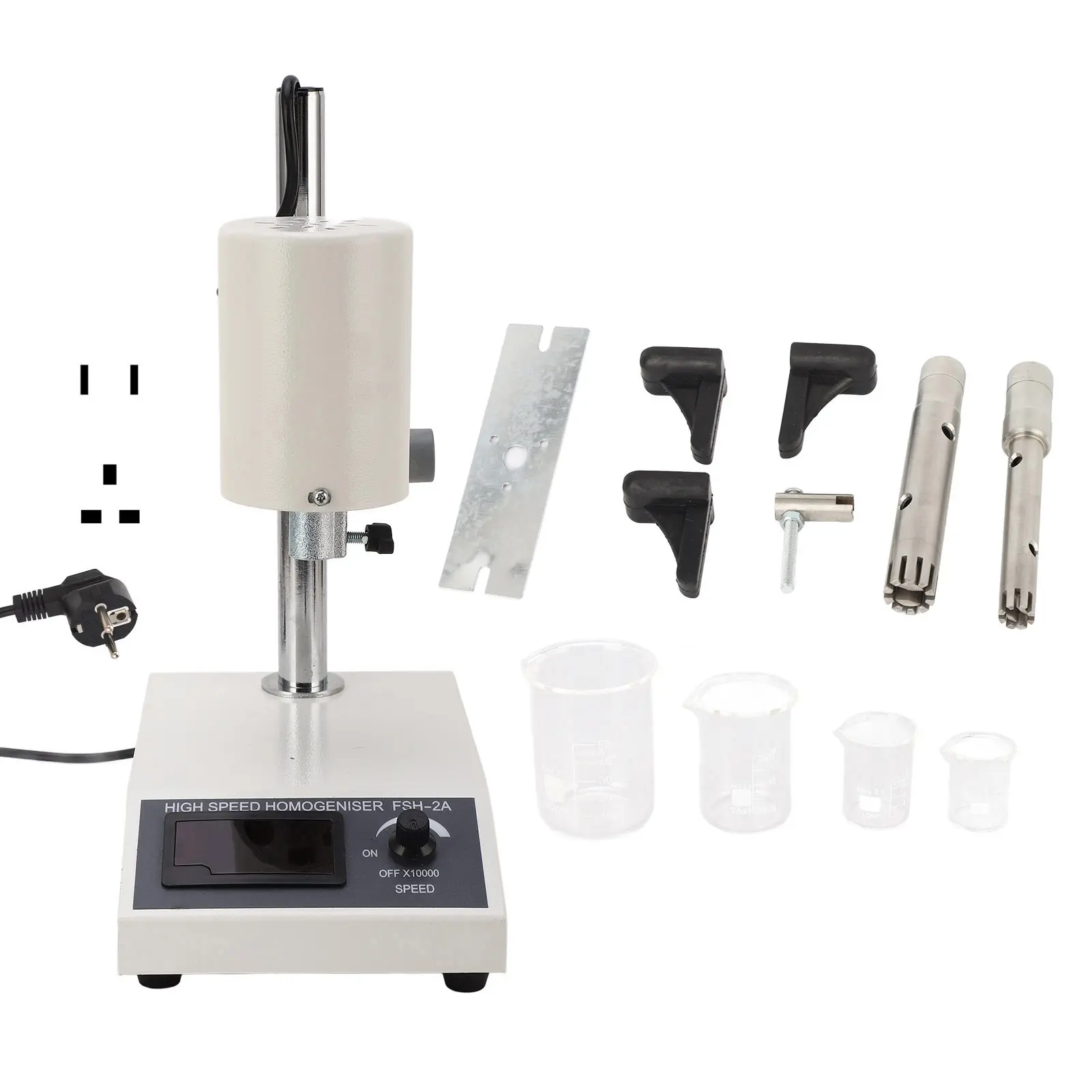 Emulsifier Homogenizer Adjustable 3 Minutes Maximum Disperser Homogenizer ABS 8000‑22000rpm 5‑1000ml 185W for Mixing