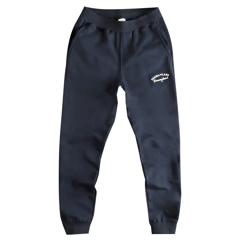 Spring New American Retro Terry Cloth Letter Embroidery Sweatpants Men's Simple Washed Drawstring Casual Sports Ankle-tied Pants