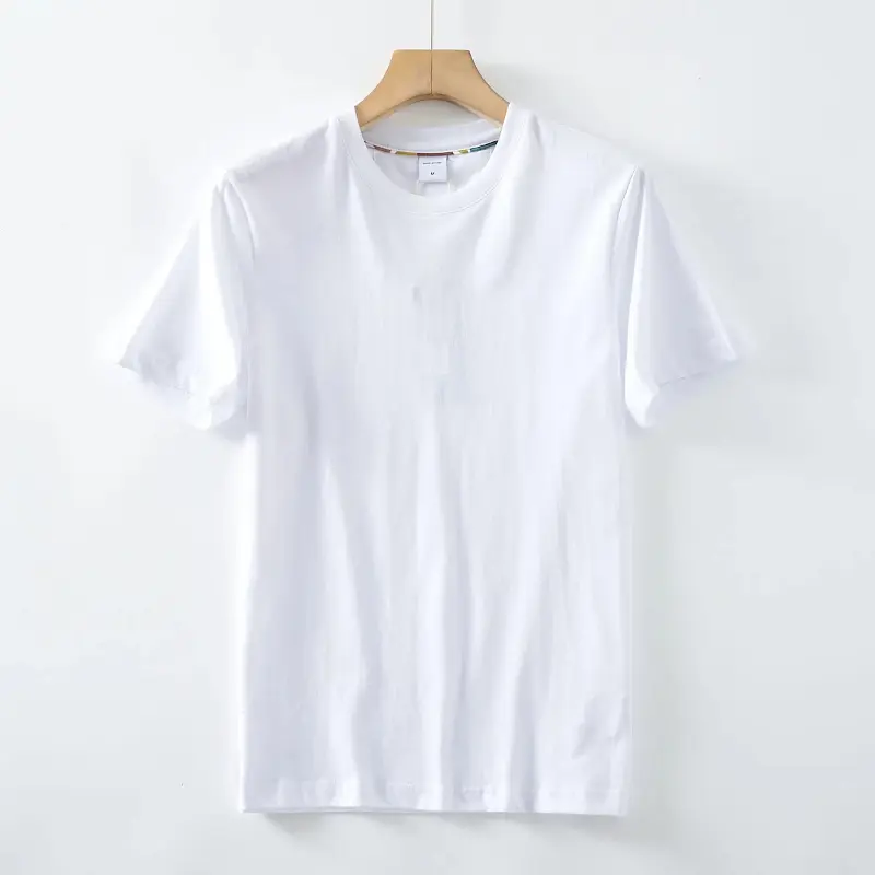 2025 Summer New Japanese Retro Short Sleeve O-neck Solid Color T-shirt Men's Fashion 100% Cotton Washed Casual Youth Tops