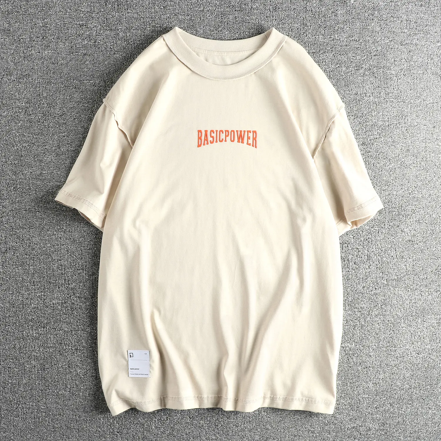 2025 Summer American Retro Short Sleeve O-neck Letter Printed T-shirt Men's Fashion 100% Cotton Washed Casual Loose Youth Tops
