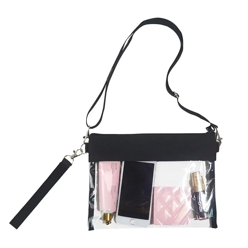 Transparent Crossbody Shoulder Bags Simple Zipper Small All-Match Couples Fashion Clear Handbags Pvc Harajuku Purses Phone Bag