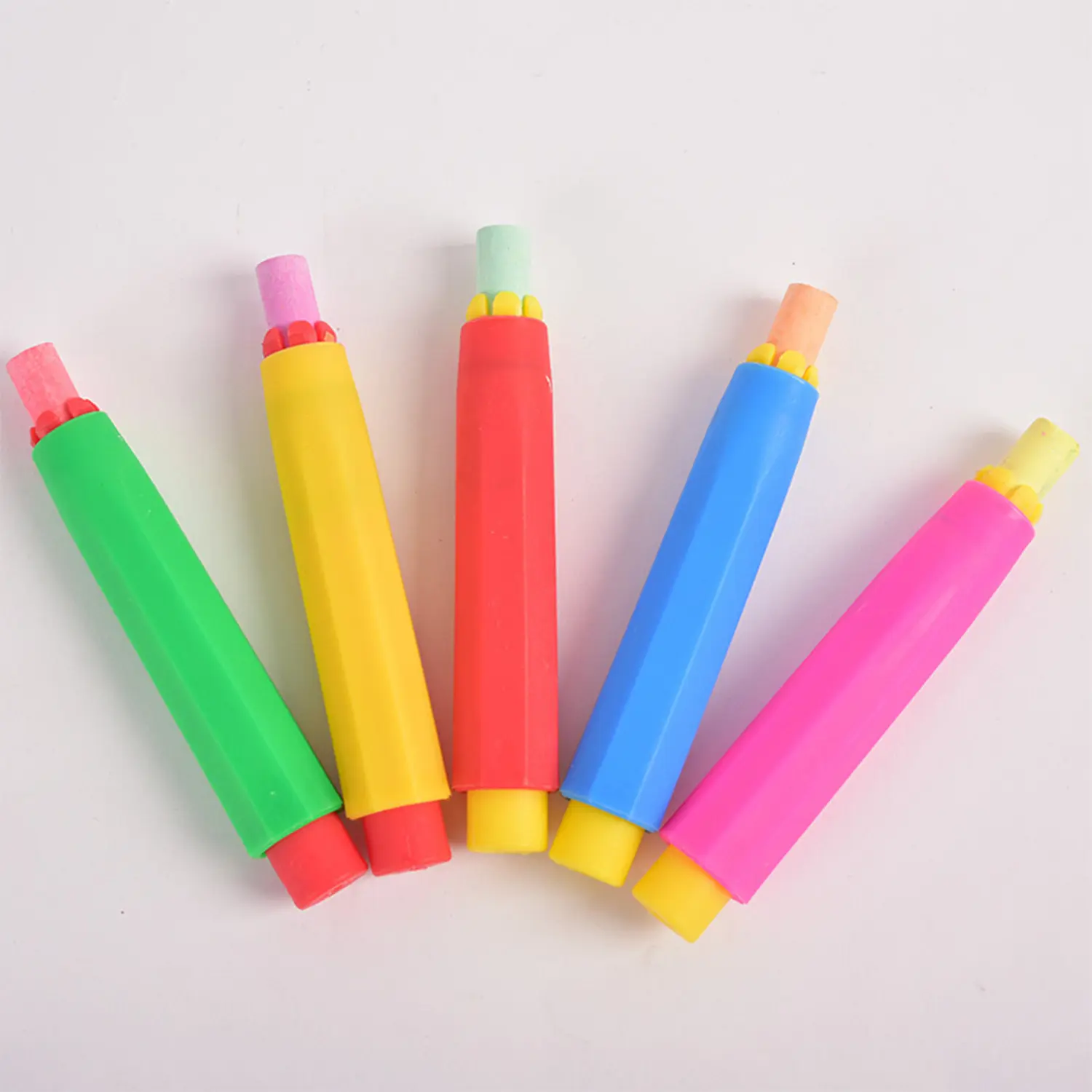 5pcs Health Non-toxic Chalk Holder Clip Colourful Chalk Holders Clean for Teachers Writing Children Drawing Board Accessories
