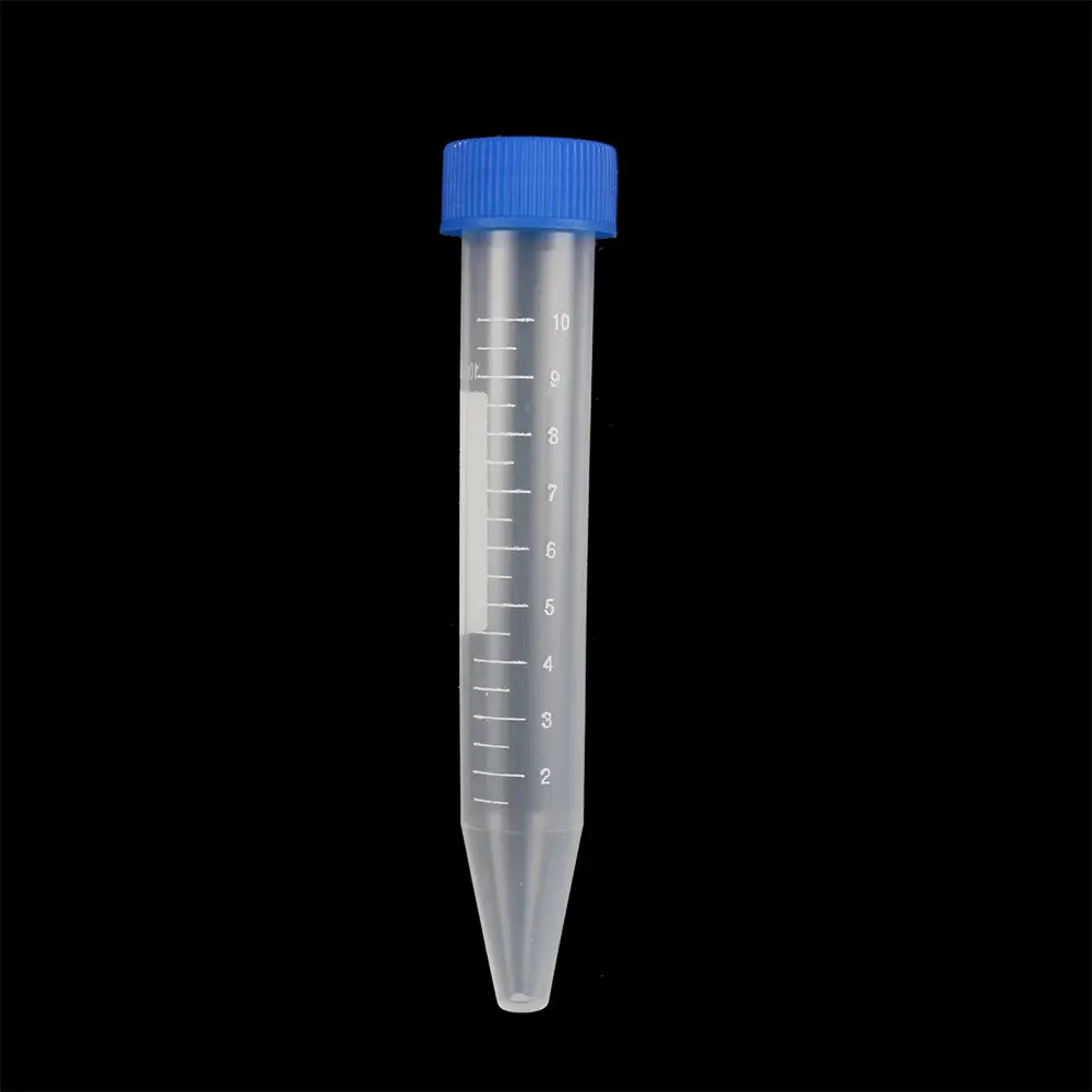 10Pcs 10ml Multifunctional Plastic Bottle Transparent Tube Sample Storage Container Experimental Centrifuge Tube Lab Supplies