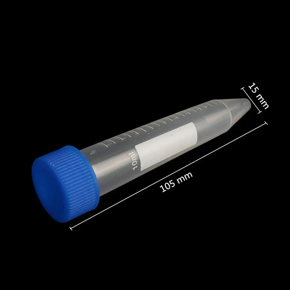 10Pcs 10ml Multifunctional Plastic Bottle Transparent Tube Sample Storage Container Experimental Centrifuge Tube Lab Supplies