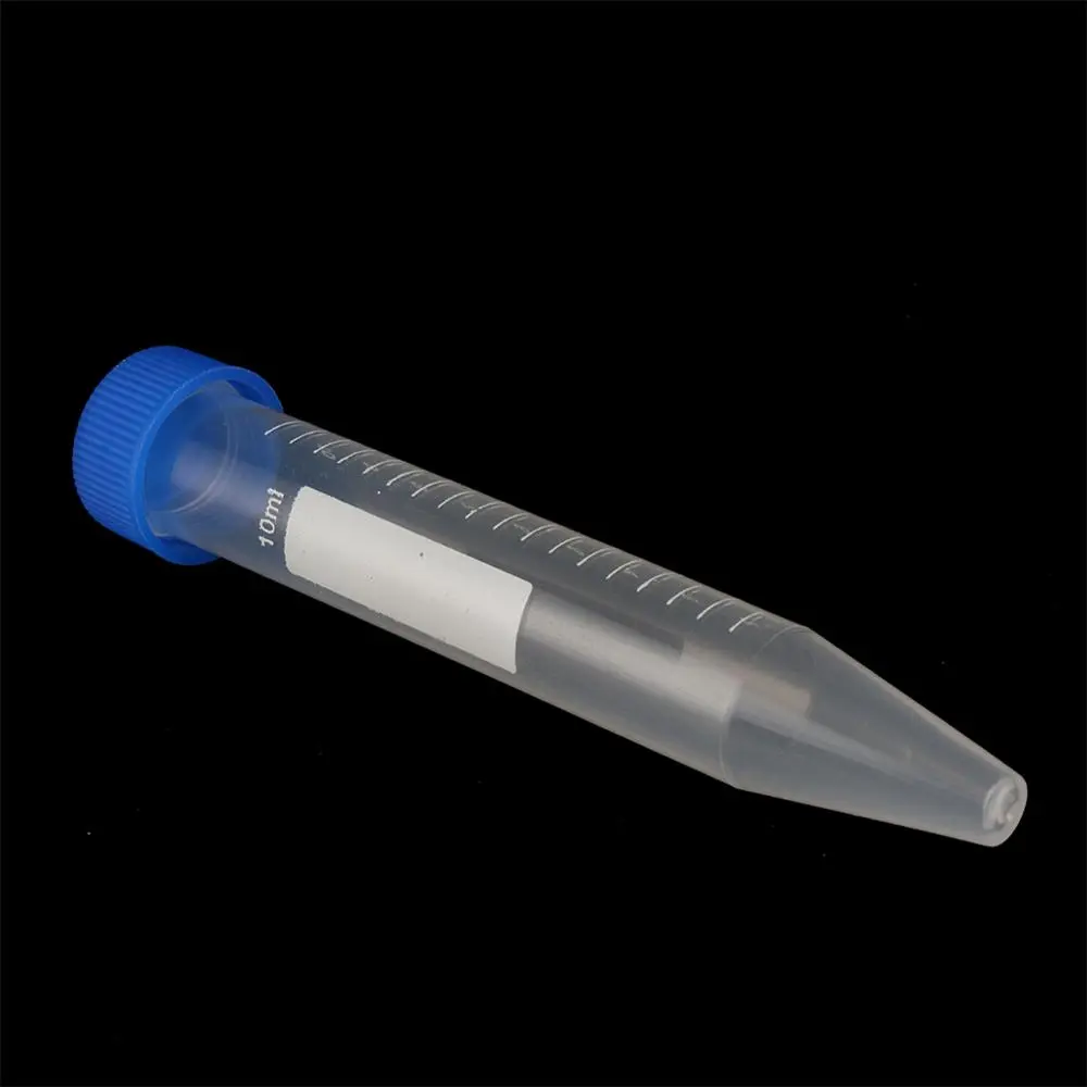 10Pcs 10ml Multifunctional Plastic Bottle Transparent Tube Sample Storage Container Experimental Centrifuge Tube Lab Supplies