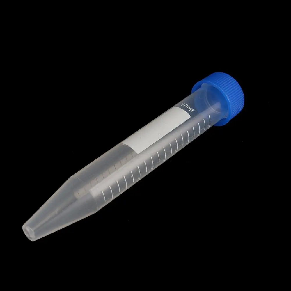 10Pcs 10ml Multifunctional Plastic Bottle Transparent Tube Sample Storage Container Experimental Centrifuge Tube Lab Supplies