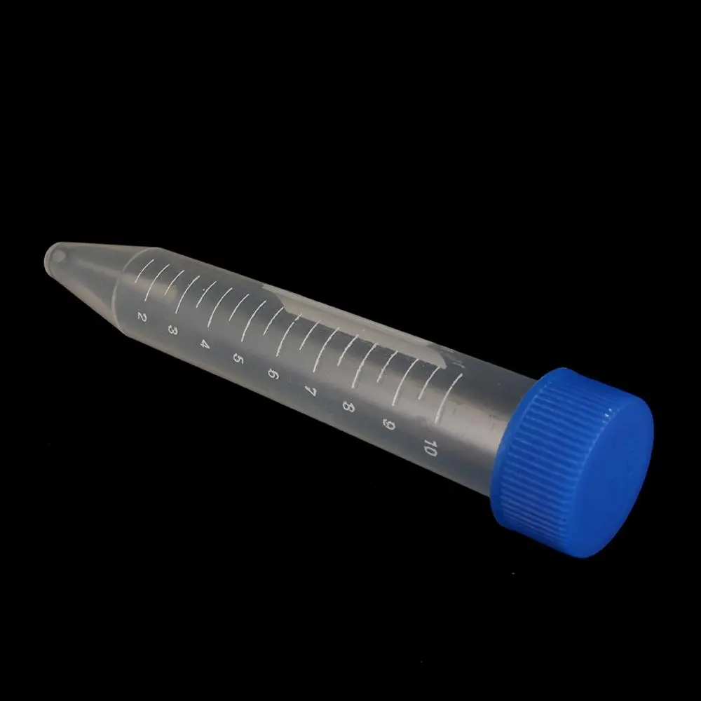 10Pcs 10ml Multifunctional Plastic Bottle Transparent Tube Sample Storage Container Experimental Centrifuge Tube Lab Supplies