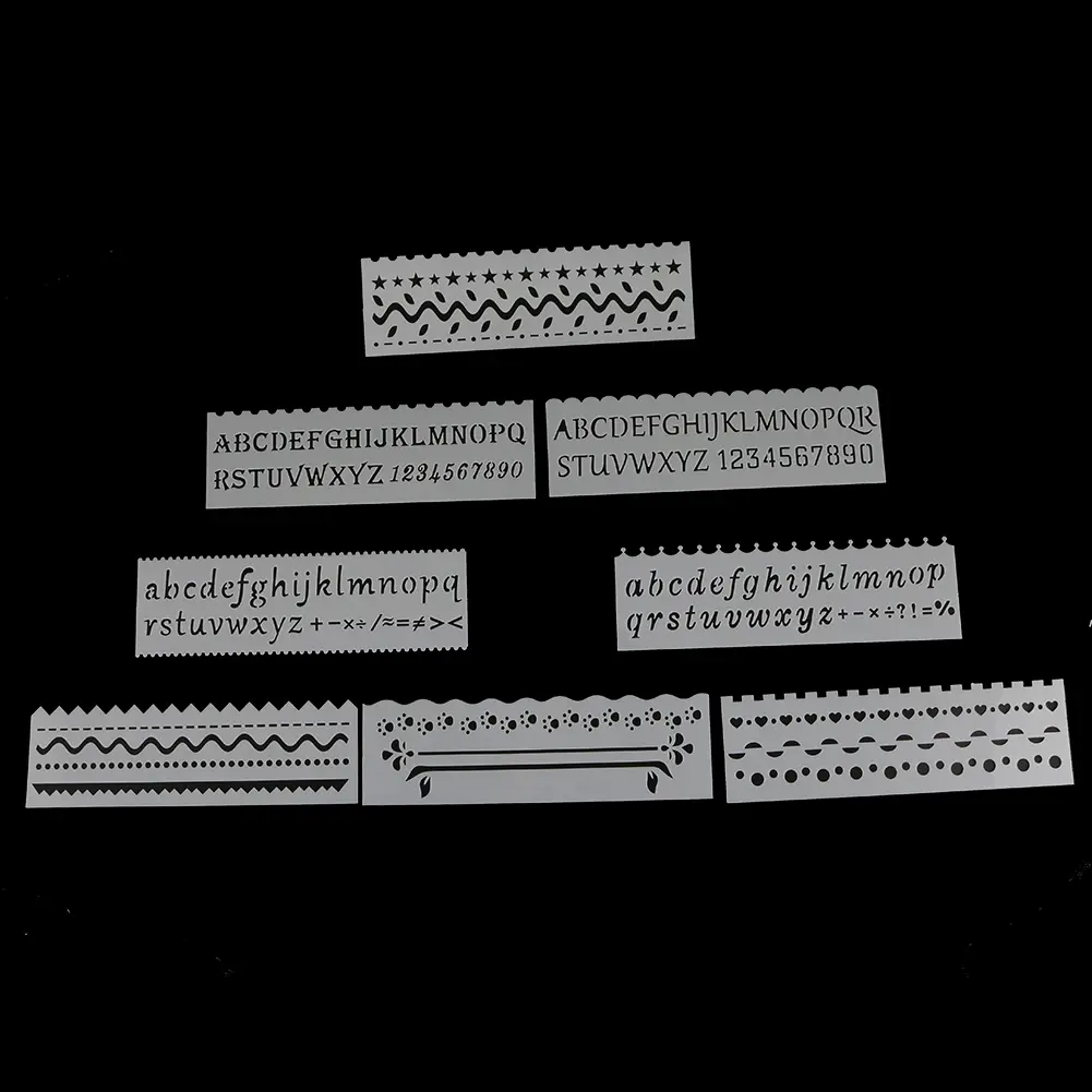 Letter Wave Shaped DIY Craft Hollow Layering Stencil For Wall Painting Scrapbooking Stamping Album Decorative Embossing Template