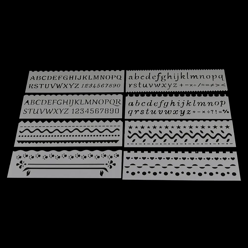 Letter Wave Shaped DIY Craft Hollow Layering Stencil For Wall Painting Scrapbooking Stamping Album Decorative Embossing Template