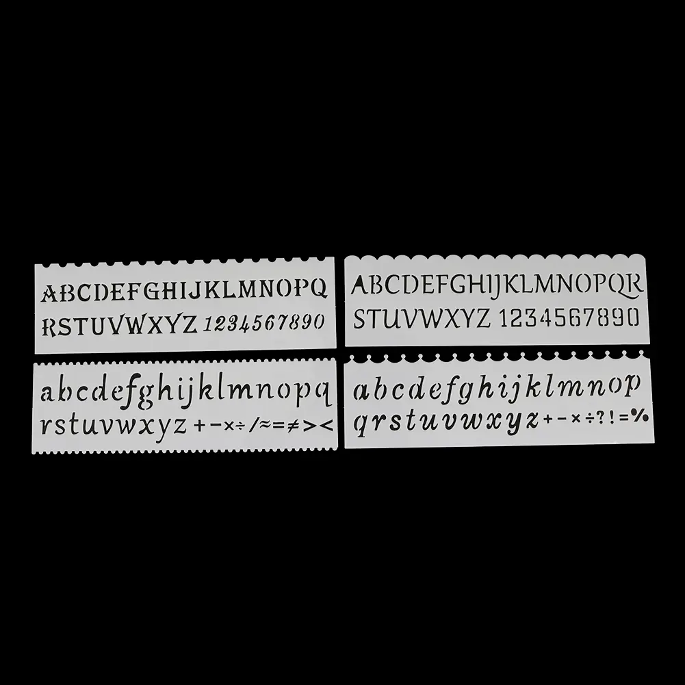 Letter Wave Shaped DIY Craft Hollow Layering Stencil For Wall Painting Scrapbooking Stamping Album Decorative Embossing Template