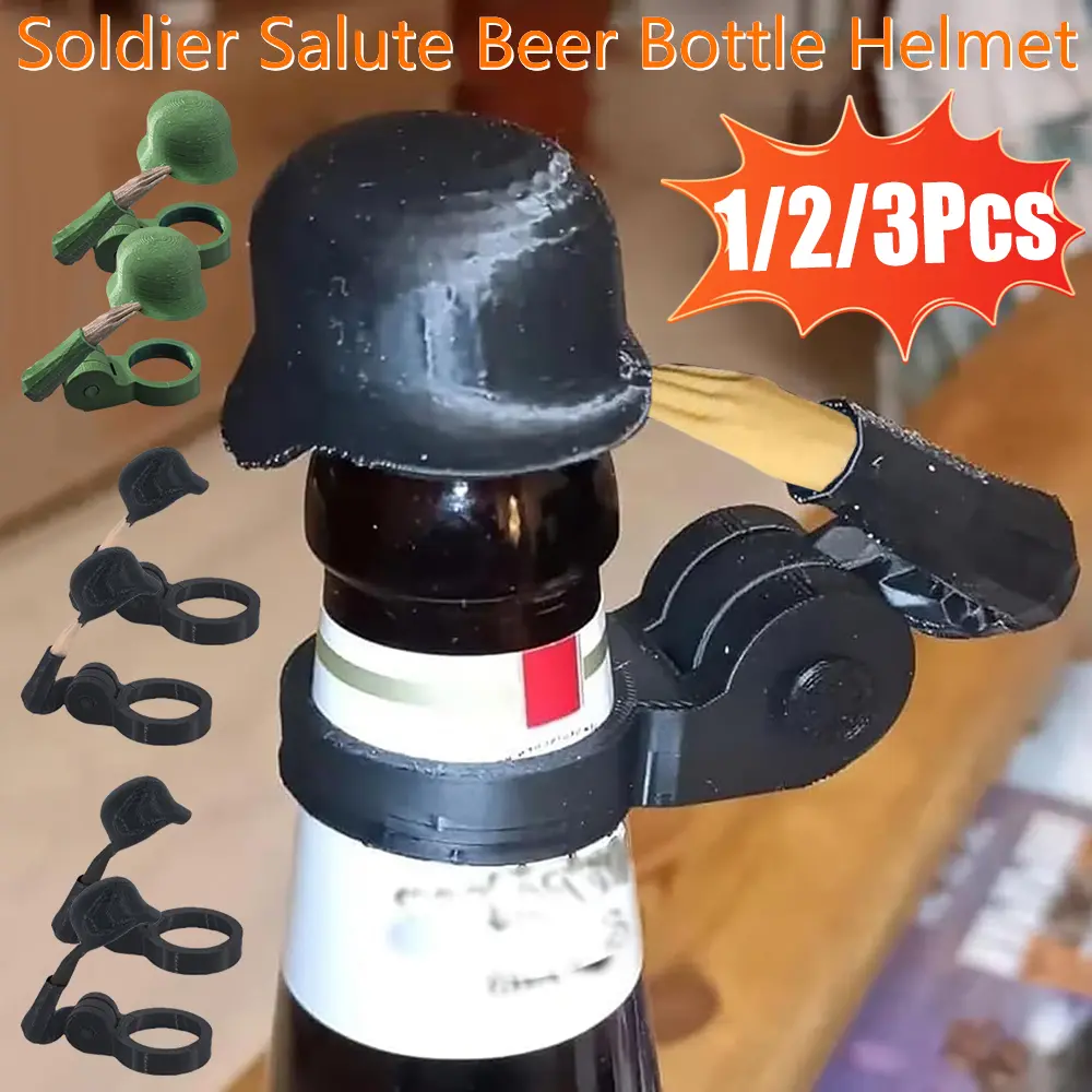 1/2/3pcs Helmet Craft Beer Bottle Caps Soldier Salute Beer Bottle Few Repeats No Dents Huge Variety Of Assorted Caps for Party