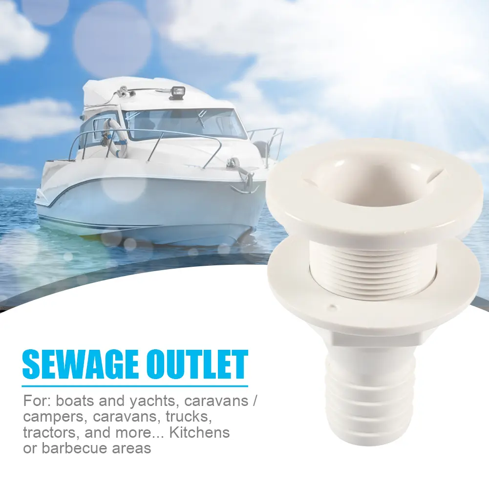 Bilge Pump Hose Installation Kit for Boats 2pcs Clamps 6ft Hose Thru Hull Connector Complete Bilge Pumps Installation Kit