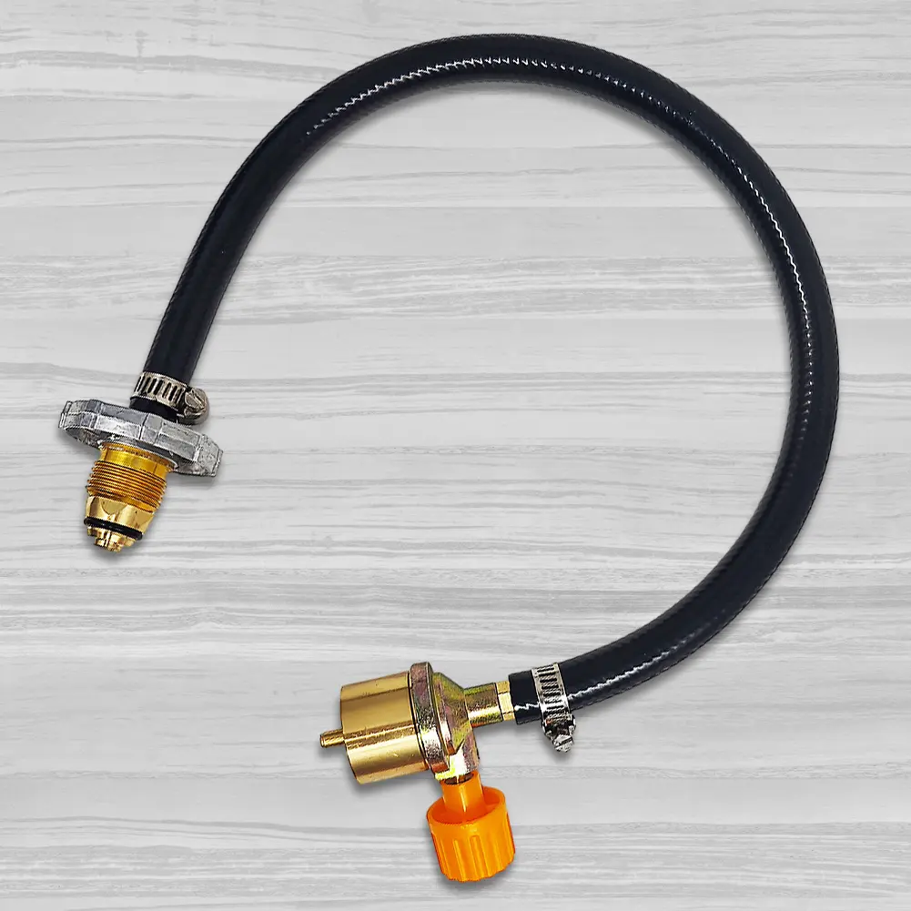 Gas Adapter Connection Hose with ON-Off Control Valve Propane Refill Adapter Hose Copper For Outdoor Camping for Outdoor Camping