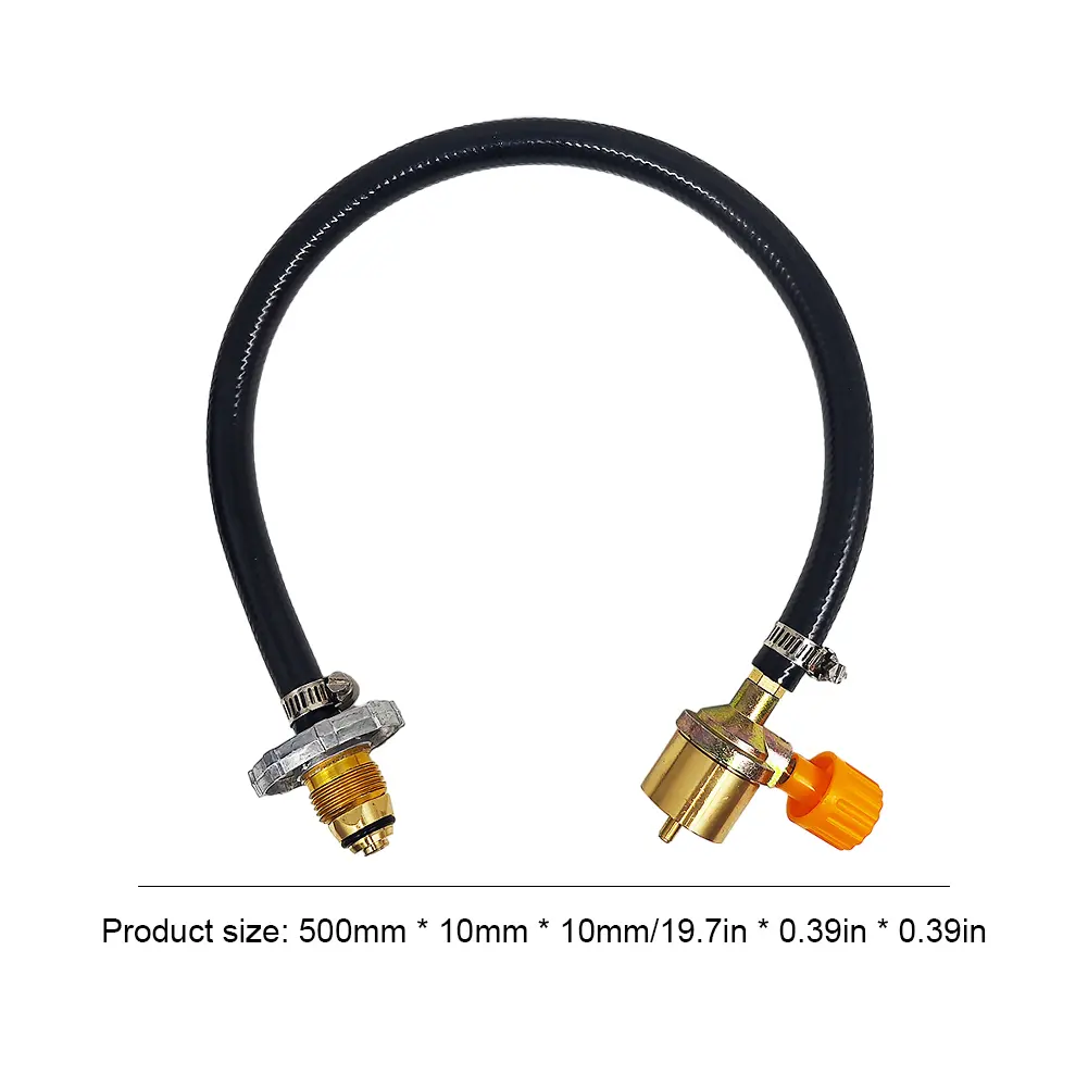 Gas Adapter Connection Hose with ON-Off Control Valve Propane Refill Adapter Hose Copper For Outdoor Camping for Outdoor Camping