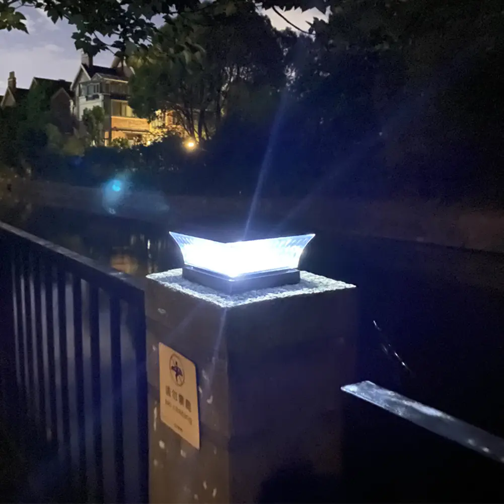 Solar Light Fence Gate Pillar Head LED Lamp 6500K/2800K Landscape Garden Solar Night Light Courtyard Landscape Garden Decoration
