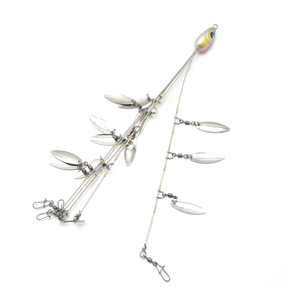 30g Umbrella Fishing Lure Rig Swivel Spinner 5 Arms Artificial Umbrella Alabama Rig Swimming Bait 12 Bladed Tackle Tools