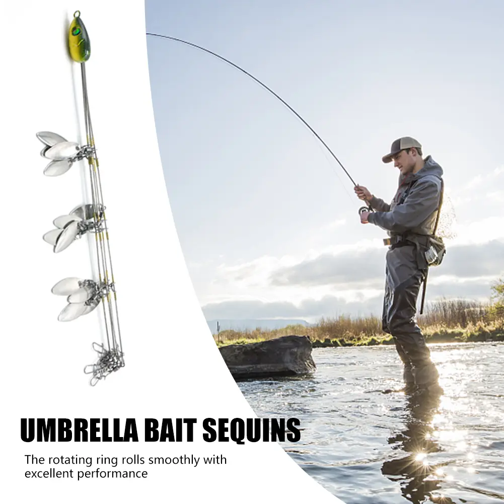 30g Umbrella Fishing Lure Rig Swivel Spinner 5 Arms Artificial Umbrella Alabama Rig Swimming Bait 12 Bladed Tackle Tools