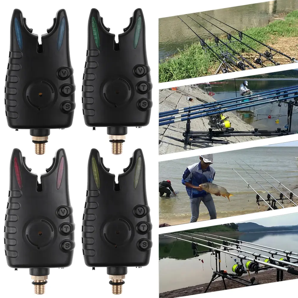 LED Fishing Bite Alarm Indicator Adjustable Tone Volume Carp Fishing Tackle Indicator Alert Bell Receiver Fishing Accessories