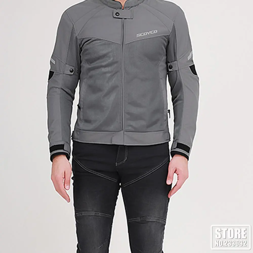SCOYCO 2023 New! Motorcycle Jacket Men Summer Jacket Breathable Off-Road Biker Jacket CE Certified Protectors Riding Clothing