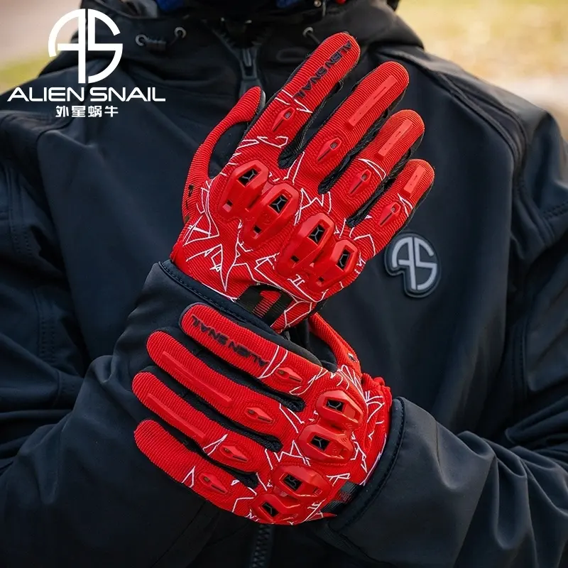 Motorbike Gloves Leatherr Motorcycle Gloves Touchscreen Anti-drop Four-season Universal Locomotive Breathable Non-slip Gloves