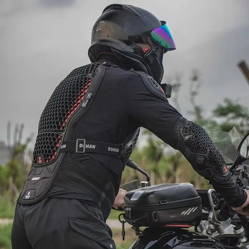 Motocross Armor Anti Fall Chest Back Protection Moto Protective Gear Mesh Breathable Motorcycle Armor CE Certification DUHAN